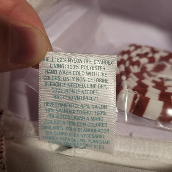 NWT Kona Sol Red and White One Piece Swimsuit - Picture 8 of 9